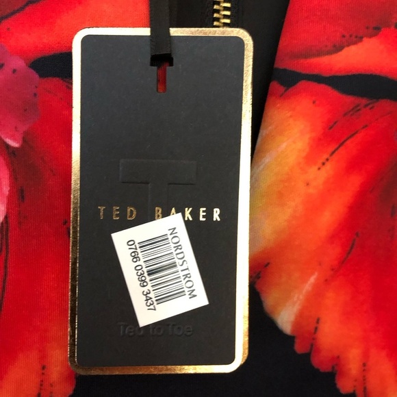 NWT TED BAKER •Rare• Bismii Tropical Toucan Midi Dress Ted Sz 4 - US 10 - Picture 11 of 15